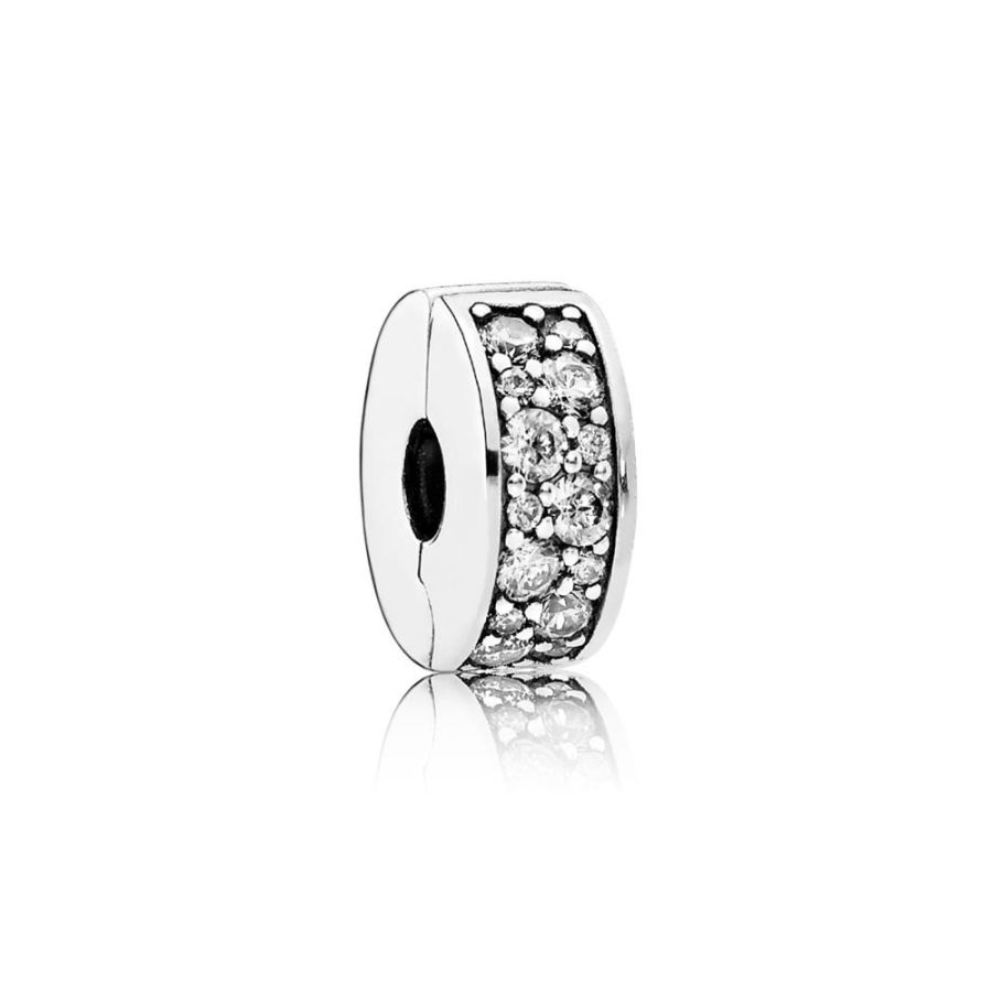 Charm Clip Pavé-Glanz Sterling Silber Hauptbild
