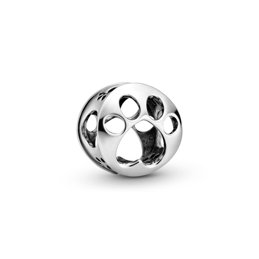 Charm Hundepfotenabdruck Silber Hauptbild