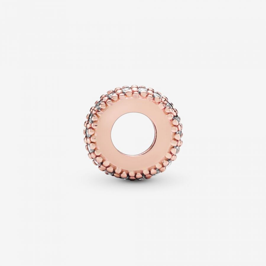 Rose  Charm Klares funkelndes Zwischenelement