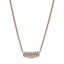 382621C01 Collier-Halskette Doppelreihige Pavé-Stab Rosé Vergoldet