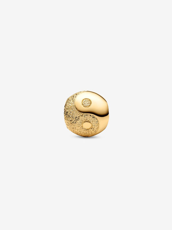 Strukturiertes Yin und Yang Mini-Charm 14 Karat Vergoldung