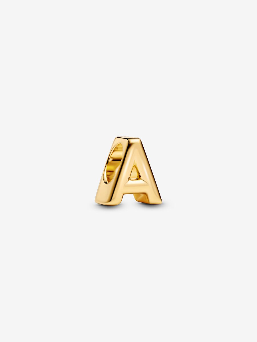 Buchstabe A Alphabet-Mini-Charm 14 Karat Vergoldung Hauptbild
