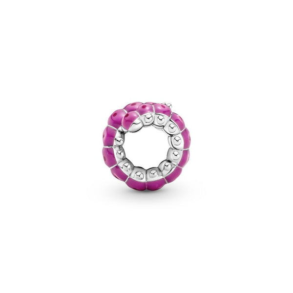 Charm Süße Eingerollte Raupe Rosa Sterling-Silber