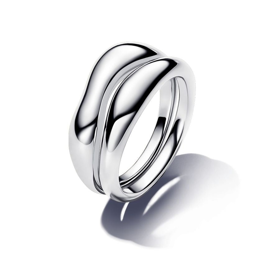 Essence Ring Stacking Geformt Silber Hauptbild