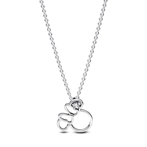 393187C01 Halskette Minnie Maus Silhouette Silber 45 cm
