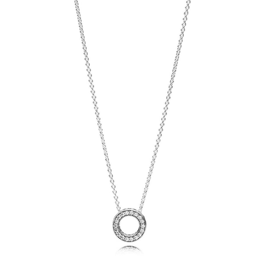 397436CZ Kette Anhänger Hearts Of Silber 45 cm Hauptbild