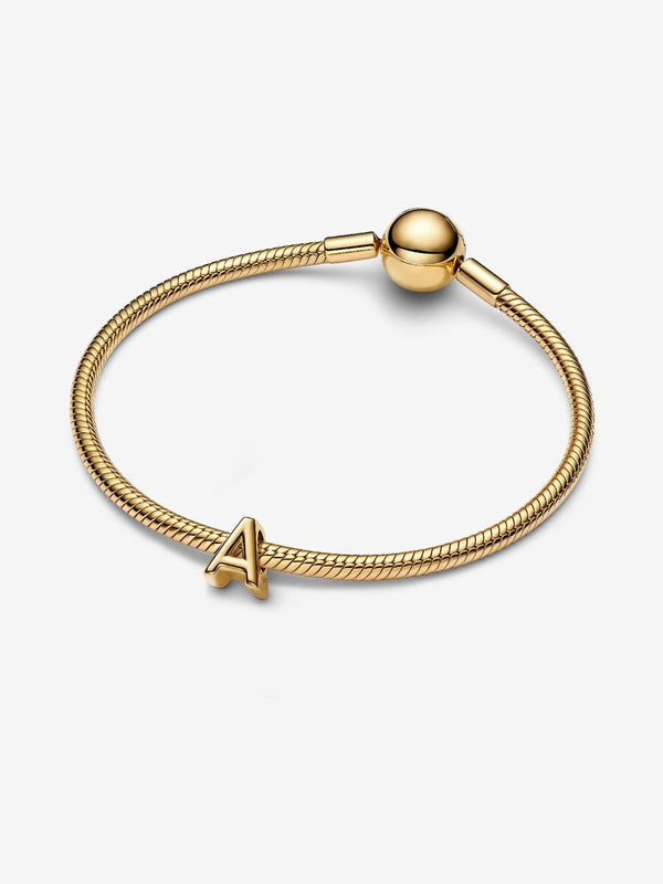 Buchstabe A Alphabet-Mini-Charm 14 Karat Vergoldung