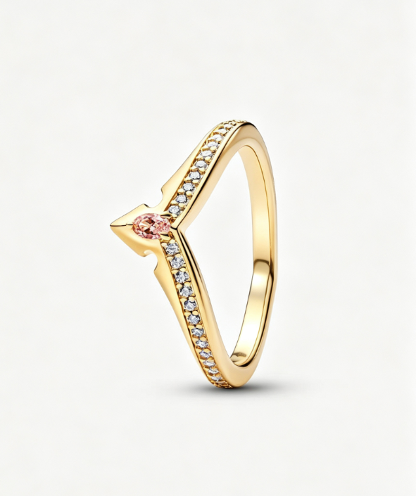 Prinzessin Aurora Diadem-Ring 14 Karat Vergoldung