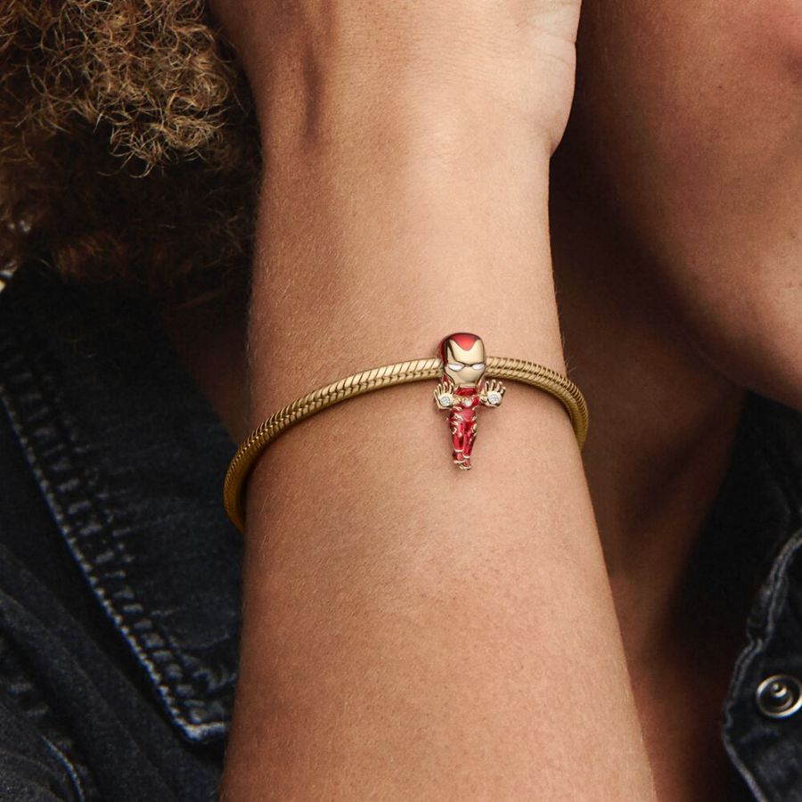 Charm The Avengers Iron Man 14k Vergoldet