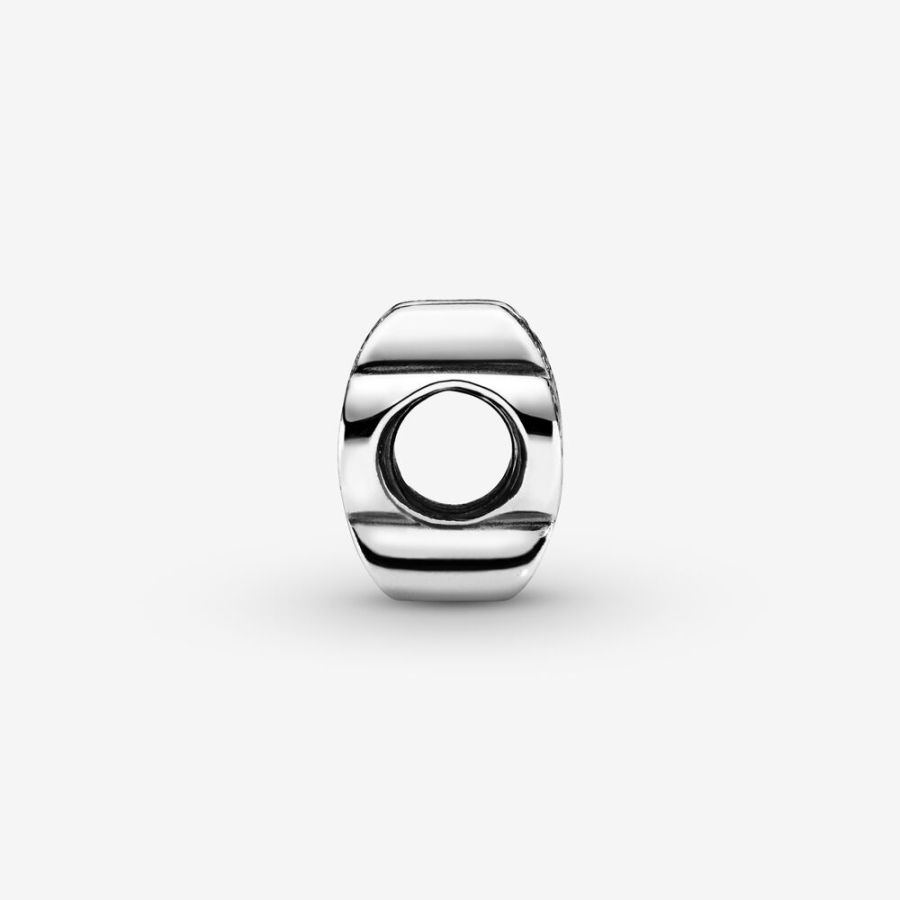 Charm Funkelnder Pfotenabdruck Zirkonia Sterling-Silber