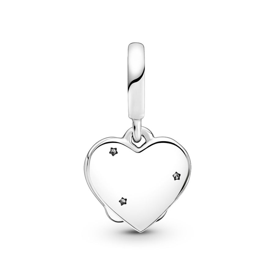 Charm-Anhänger Katzen und Herz Sterling-Silber