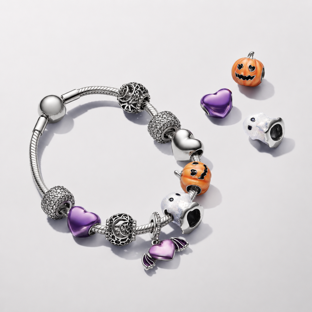 Charm Im Dunkeln Leuchtendes Boo Gespenst Silber