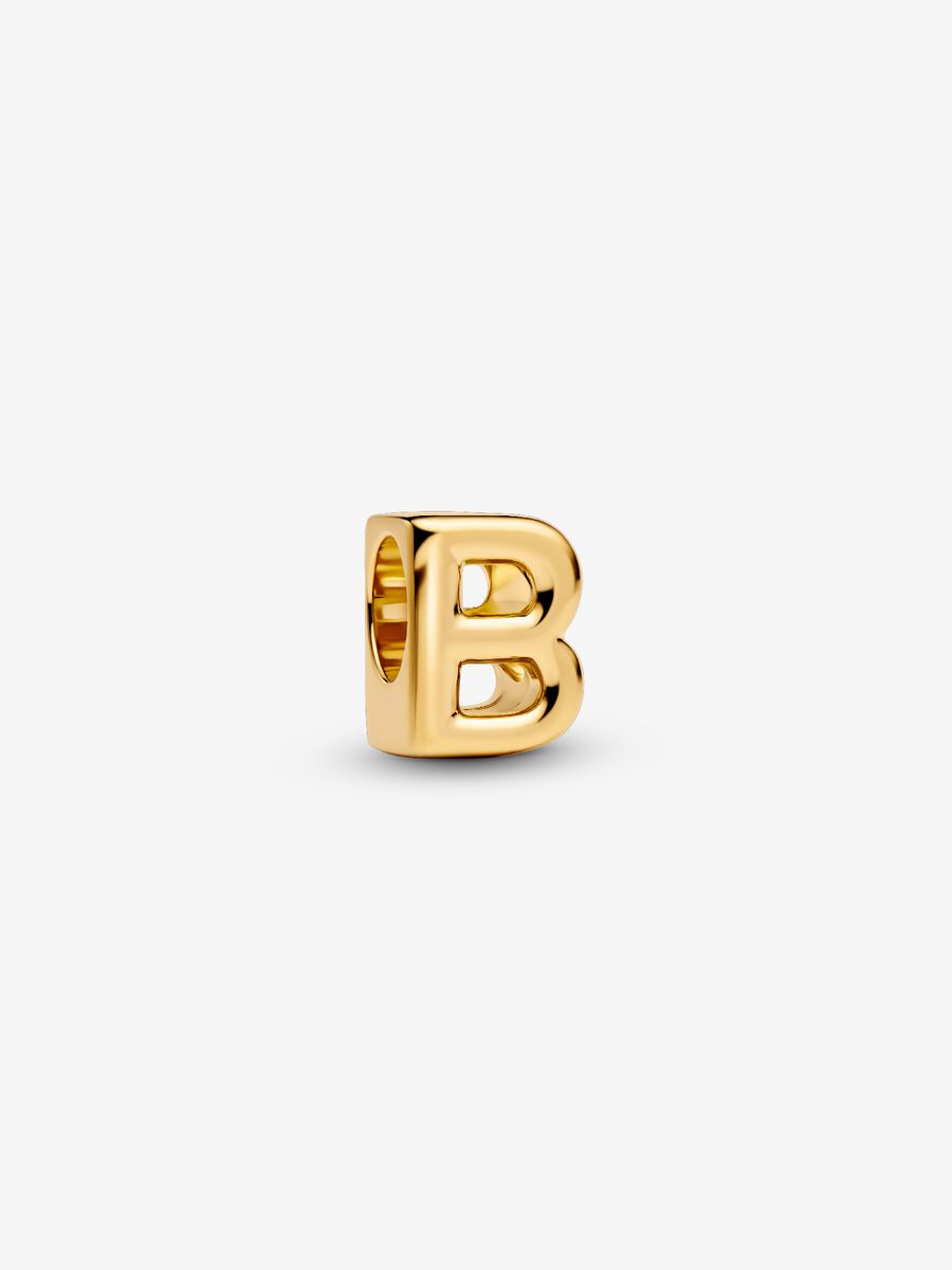 Buchstabe B Alphabet-Mini-Charm 14 Karat Vergoldung