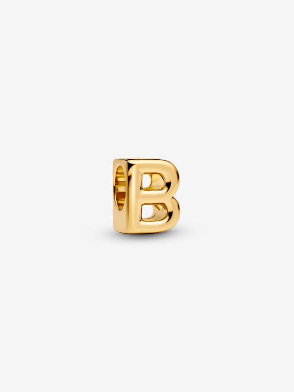 Buchstabe B Alphabet-Mini-Charm 14 Karat Vergoldung