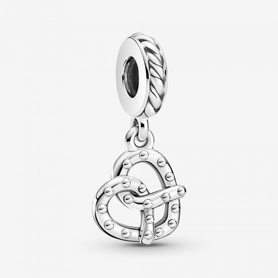 Charm-Anhänger Brezel Sterling-Silber
