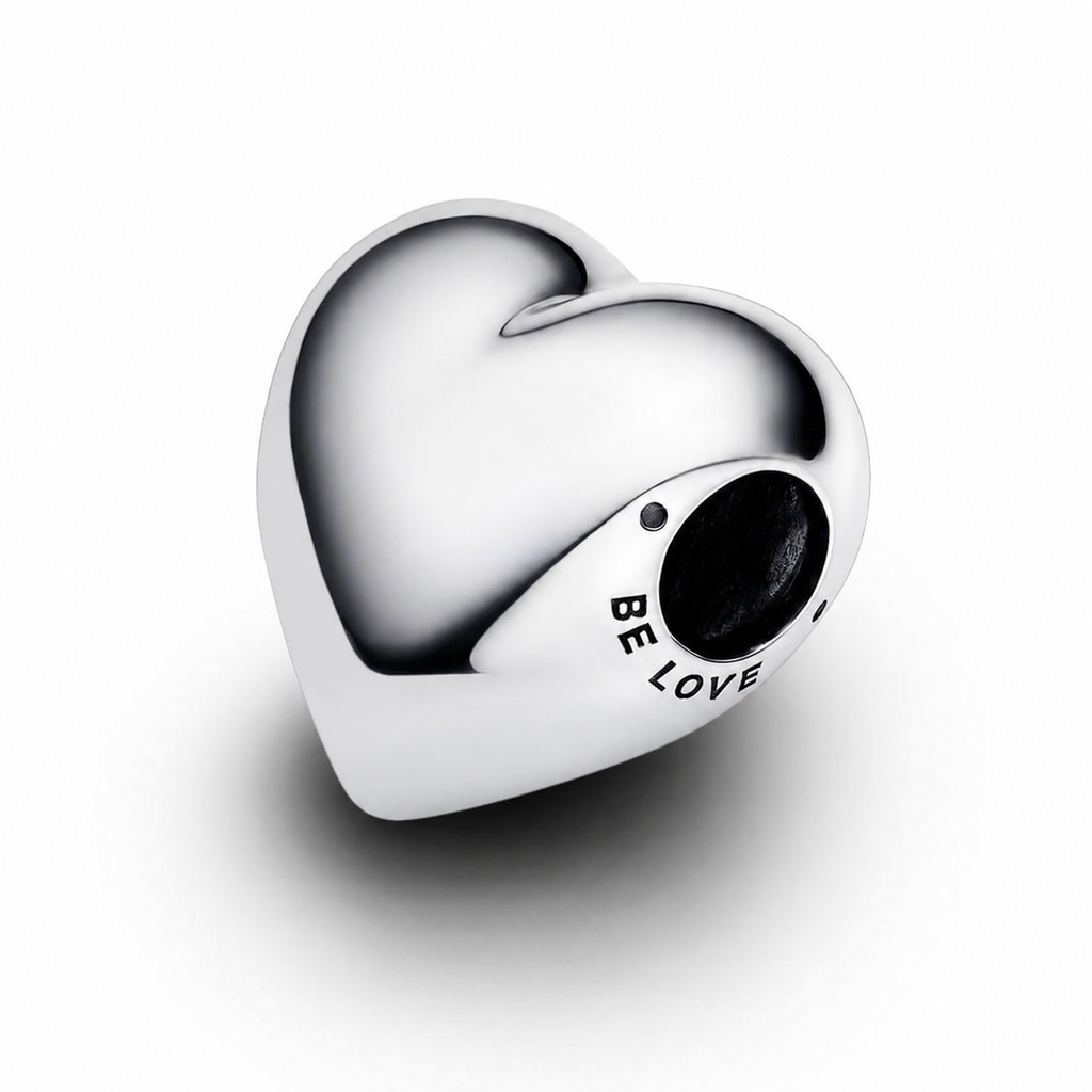 Charm Be Love Gravierbares Großes Herz Silber