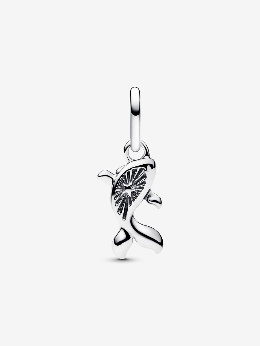 Roter Murano-Glas Koi-Fisch Mini-Charm-Anhänger Sterling-Silber