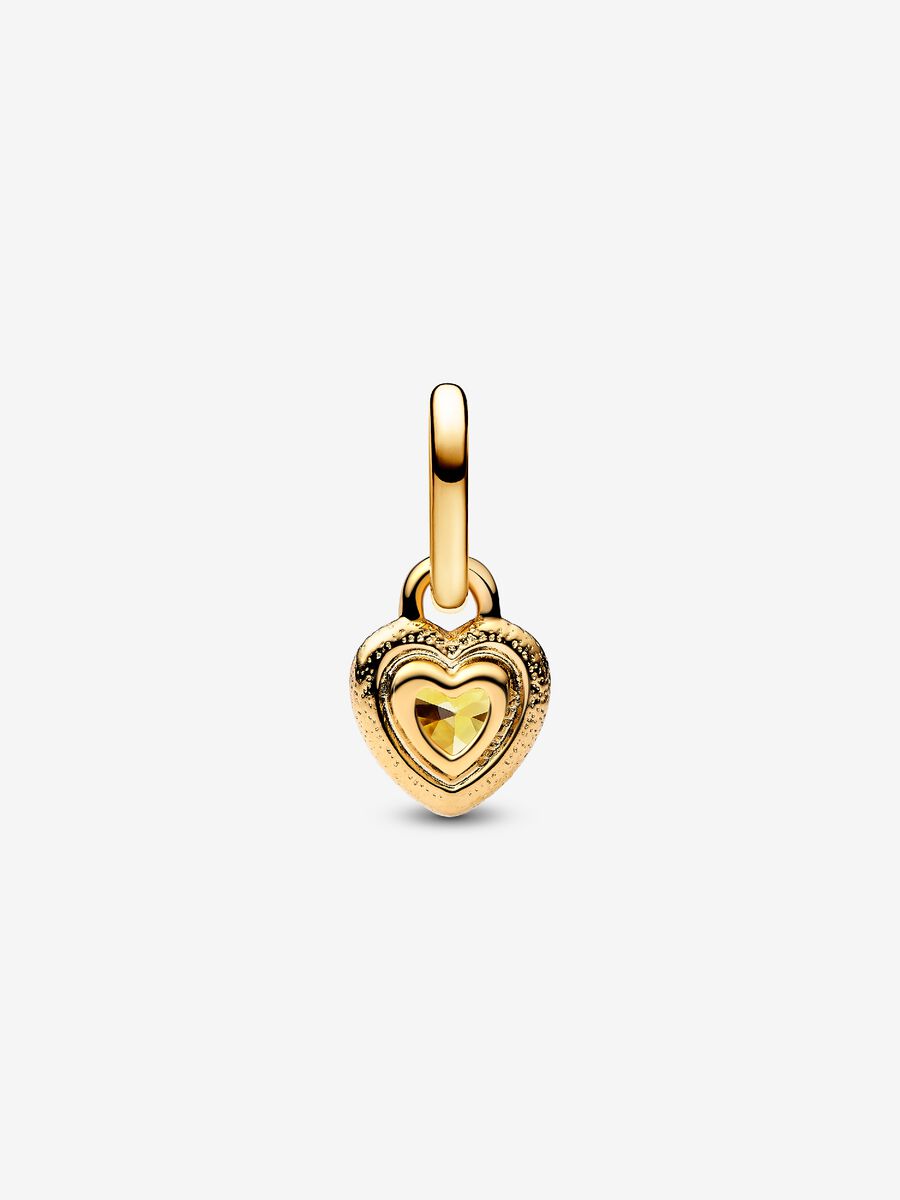 Herz Mini-Charm-Anhänger 14 Karat Vergoldung