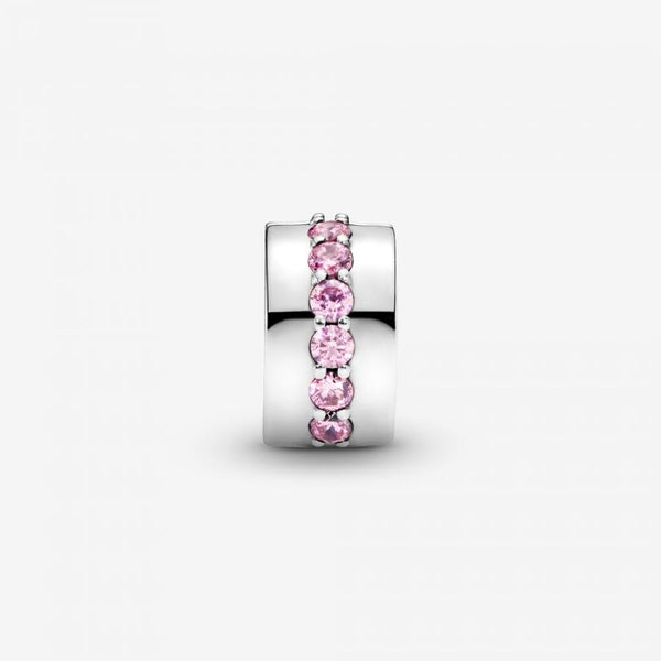 Clip Charm Rosafarbene Funkelnde Linie