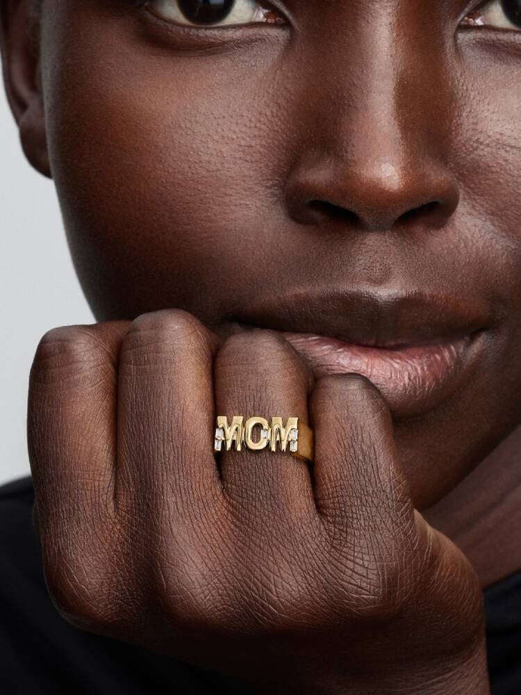 Siegelring Mom 14 Karat Vergoldung Zweitbild