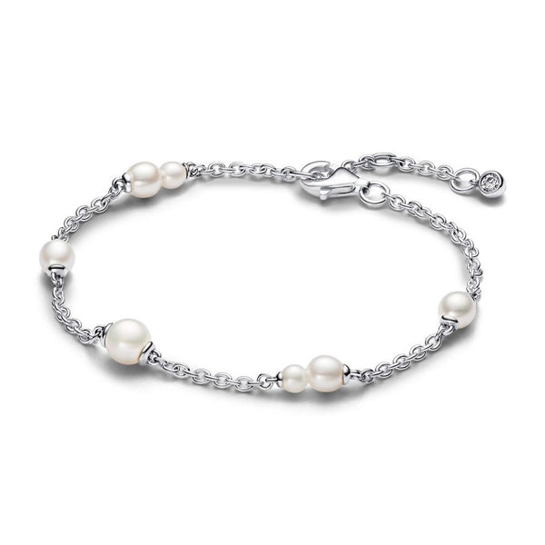 Kettenarmband Süßwasserzuchtperle Silber