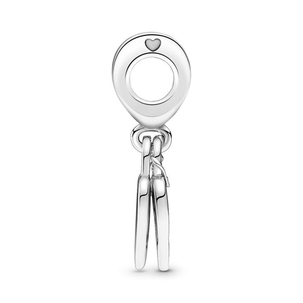 Charm-Anhänger Rose Herzschloss Sterling-Silber