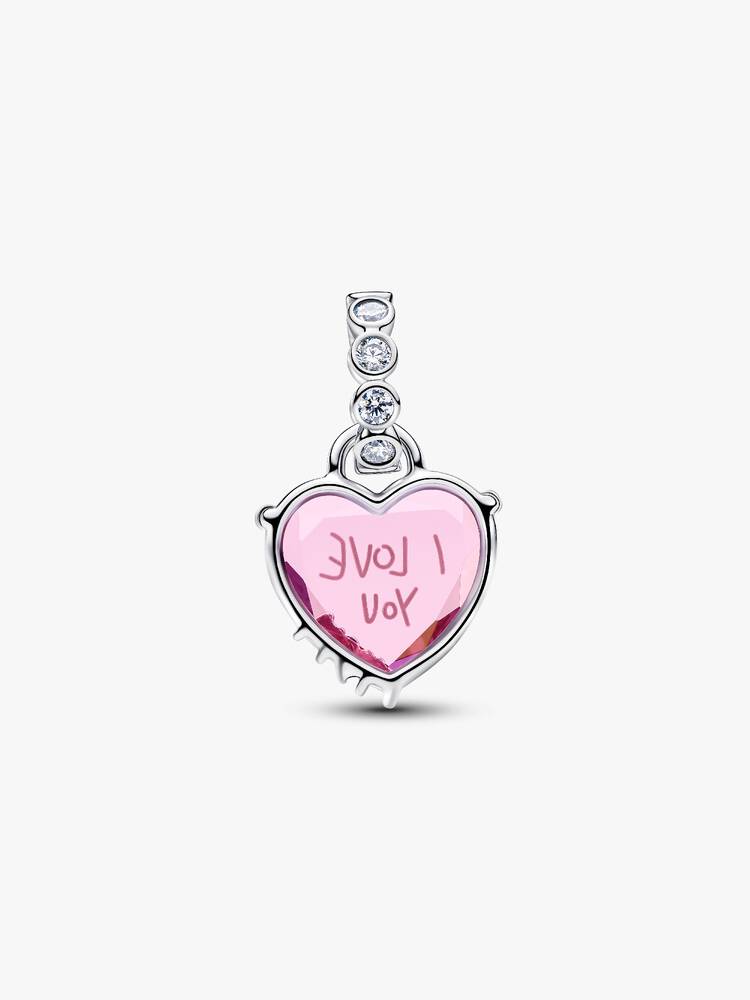 I Love You Mom Charm-Anhänger Sterling-Silber