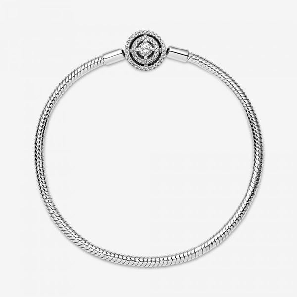 Schlangen-Gliederarmband Moments Strahlenkranz Silber