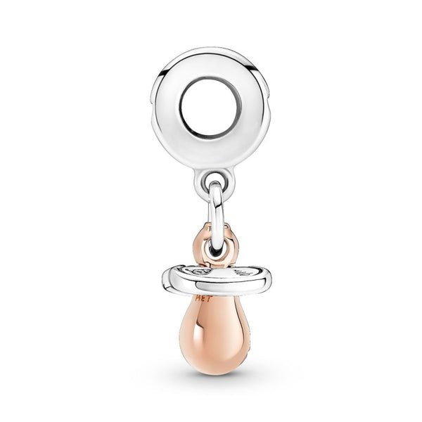 Charm-Anhänger Baby-Schnuller Silber Rosé Vergoldet