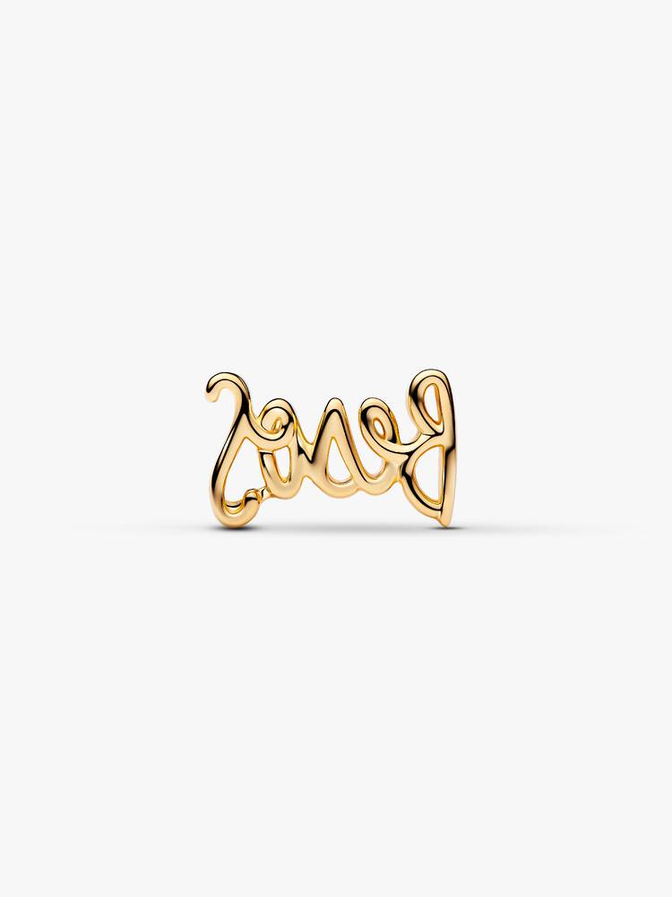 Besos Schrift Charm 14 Karat Vergoldung