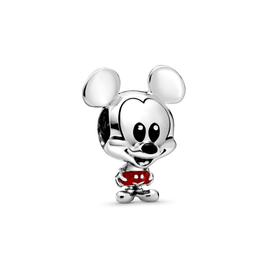 Charm Micky Maus Rote Hose Silber Hauptbild