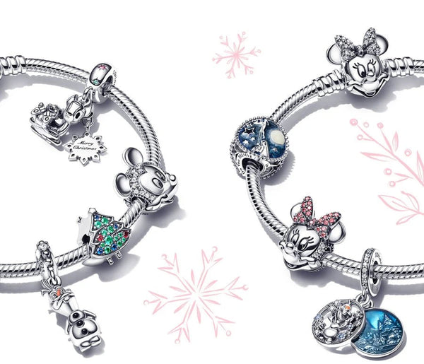 Charm Micky Maus Rote Hose Silber