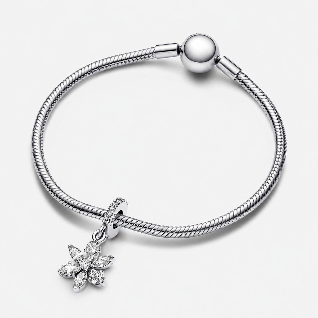 Charm-Anhänger Herbarium Cluster Zirkon Sterling-Silber Zweitbild