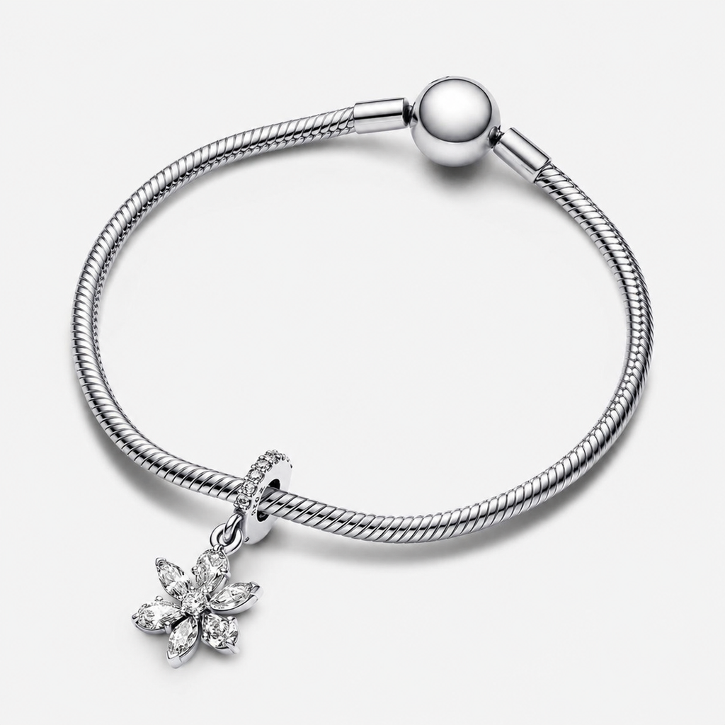 Charm-Anhänger Herbarium Cluster Zirkon Sterling-Silber