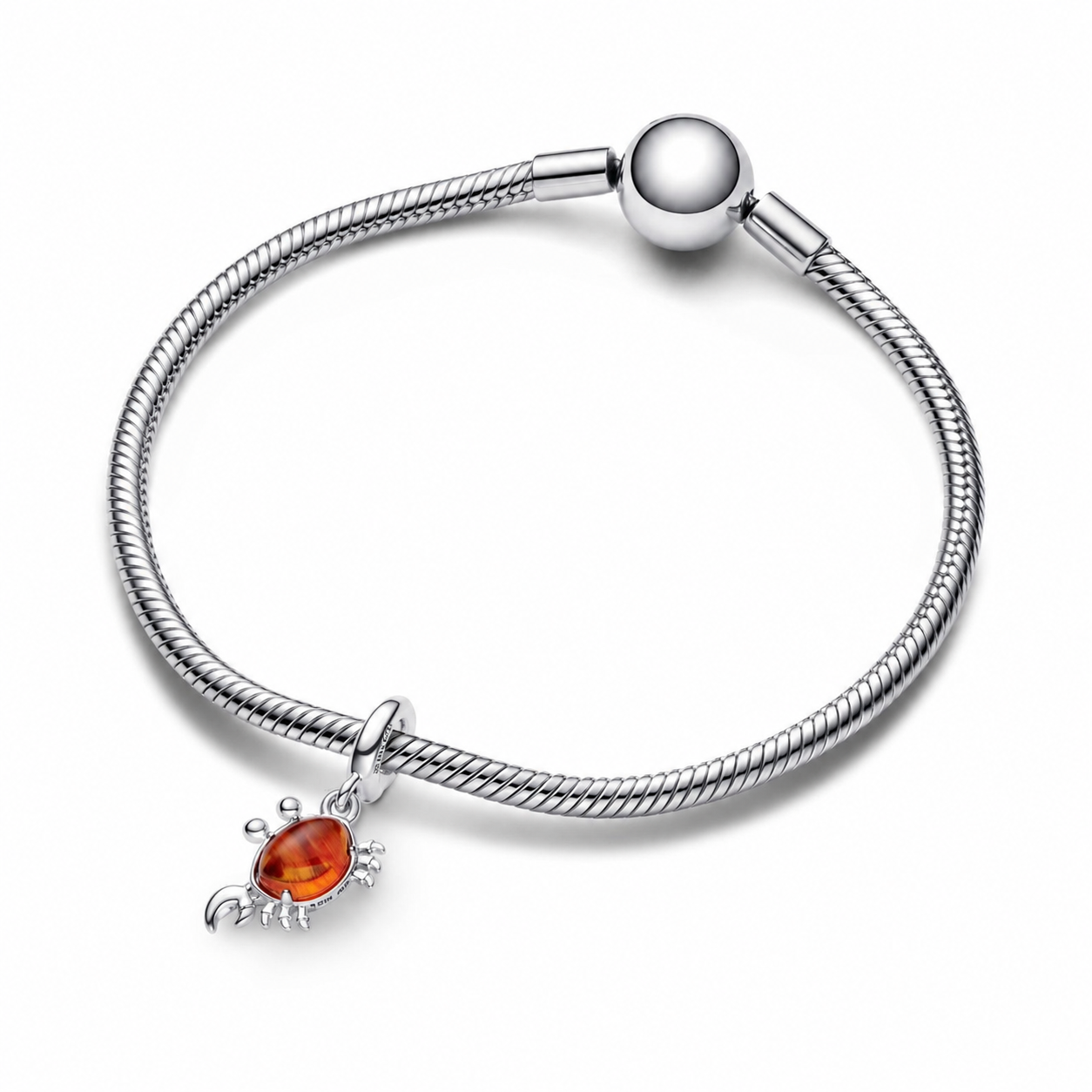 Charm-Anhänger Arielle Meerjungfrau Sebastian Silber