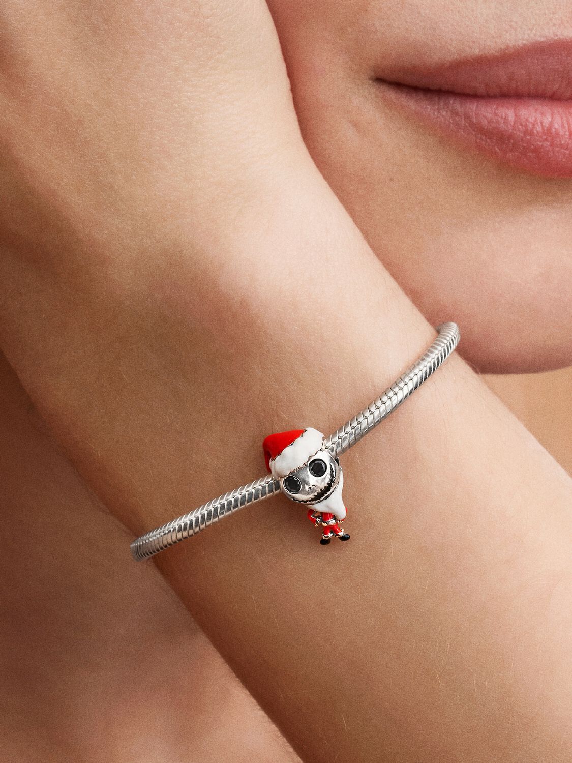 Nightmare Before Christmas Jack Skellington Charm Sterling-Silber Zweitbild