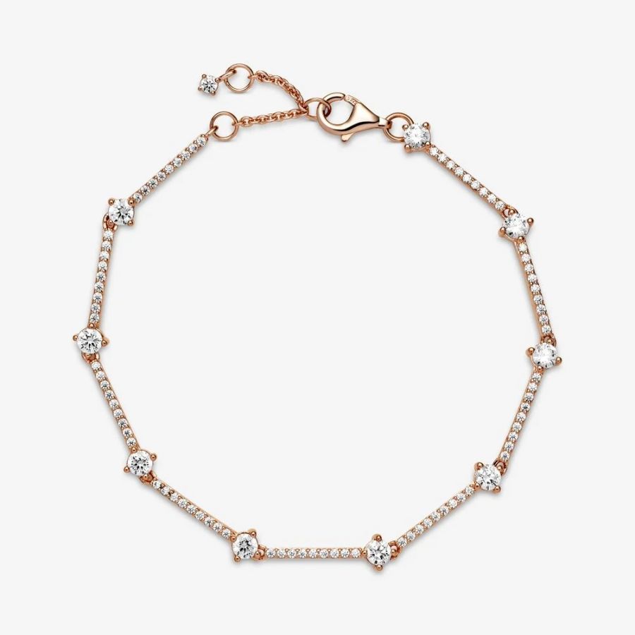 Rose  Armband Funkelnde Pavé-Stäbe