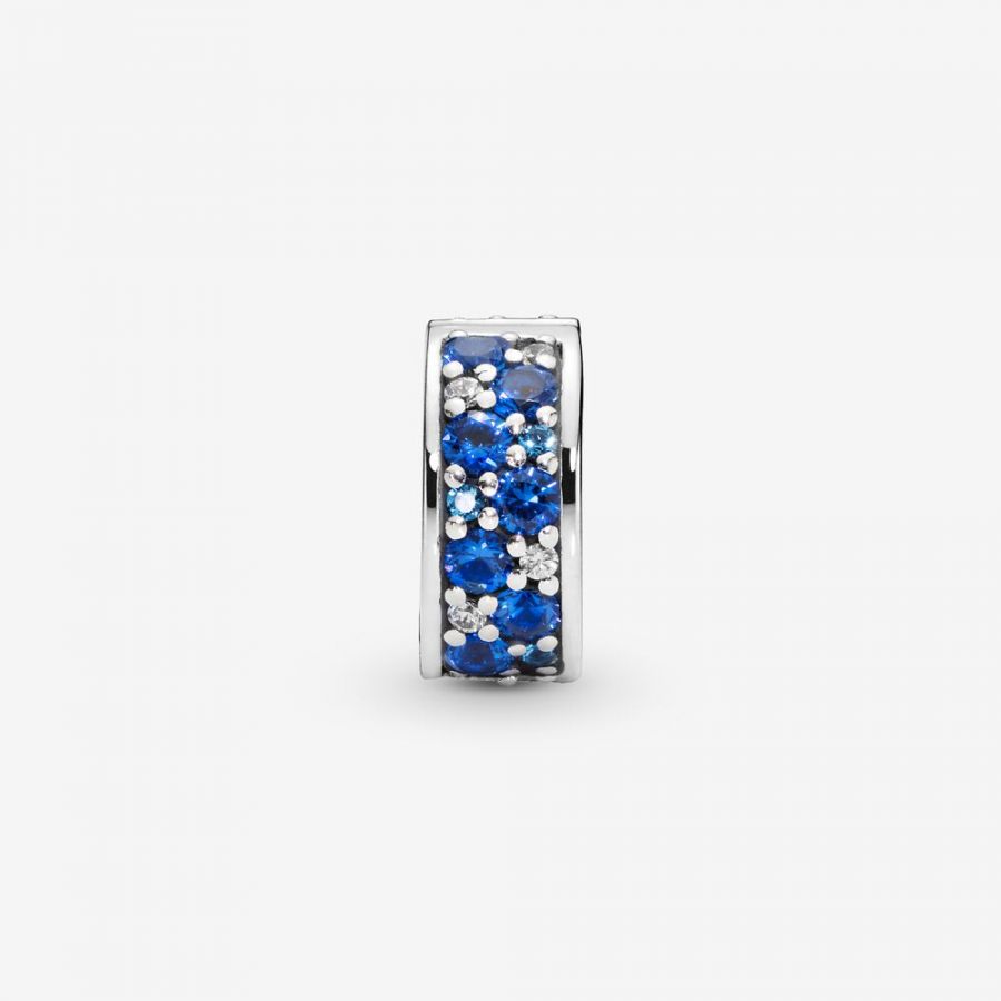 Charm Clip Blauer Pavé Glanz Zweitbild