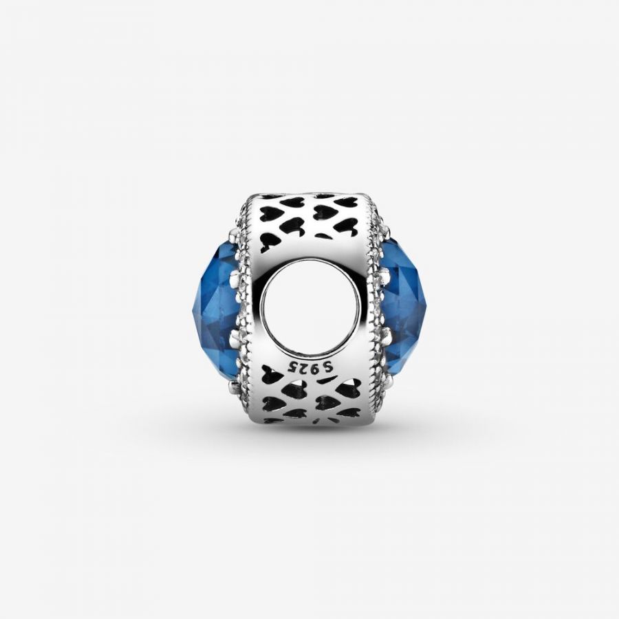 Charm Mitternachtsblauer Strahlenkranz der Herzen